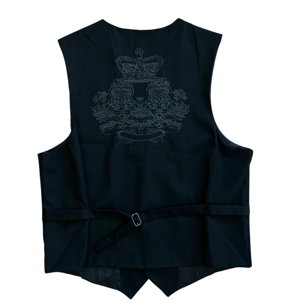 Cardinali Collection‎ Vest Suite Men Size Large Black Emriodered Lined